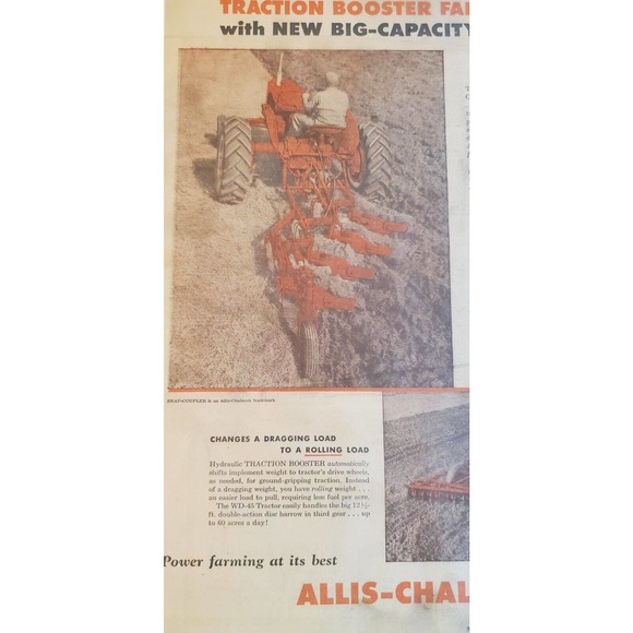 Vintage Allis Chalmers Tillage Tools Magazine Advertisement 1955 - Picture 3 of 3